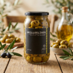 Bio Grilloeliven Gegrillte Grüne Oliven 500g