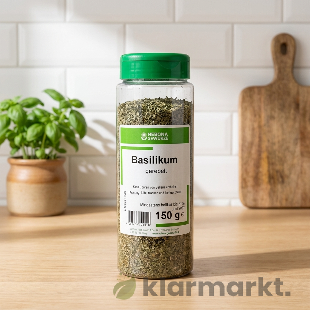 product-15 Nebona Basilikum gerebelt 150g – Bild 1